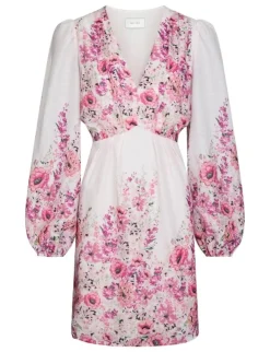Neo Noir Semila Flower Print Kjole - Rosa