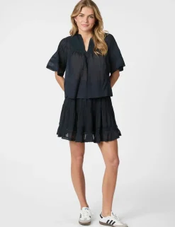 Neo Noir Siama S Voile Bluse - Blå