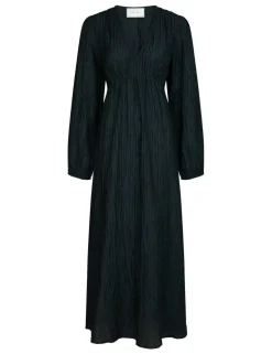 Neo Noir Silfi Crepe Kjole - Mørkeblå