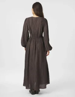 Neo Noir Silfi Crepe Kjole - Mørkebrun