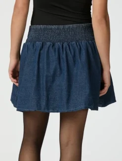 Neo Noir Solar Denim Balloon Nederdel - Denim