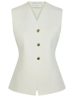 Neo Noir Sway Smooth Knit Vest - Hvid