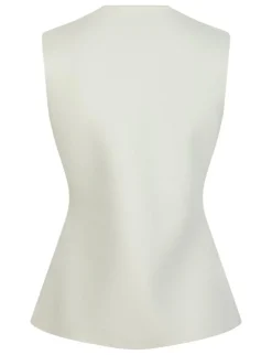 Neo Noir Sway Smooth Knit Vest - Hvid