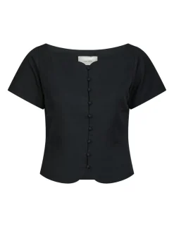 Neo Noir Tango Structure Top - Mørkeblå