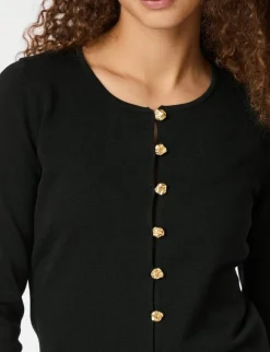 Neo Noir Teller Knit Cardigan - Sort