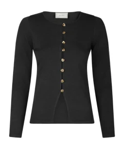 Neo Noir Teller Knit Cardigan - Sort