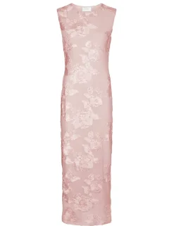 Neo Noir Tiranna Big Flower Mesh Kjole - Rosa