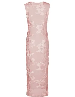 Neo Noir Tiranna Big Flower Mesh Kjole - Rosa