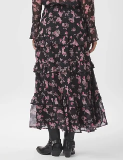 Neo Noir Toddy Marigold Print Nederdel - Print