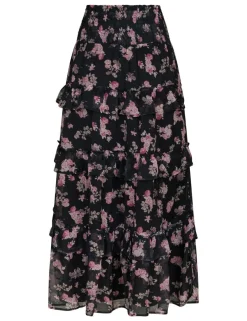 Neo Noir Toddy Marigold Print Nederdel - Print