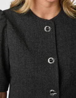 Neo Noir Xanthe Herringbone Blazer - Grå