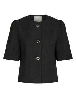 Neo Noir Xanthe Herringbone Blazer - Grå