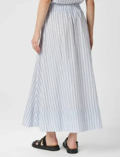 Neo Noir Yara Stripe Long Nederdel - Stribet