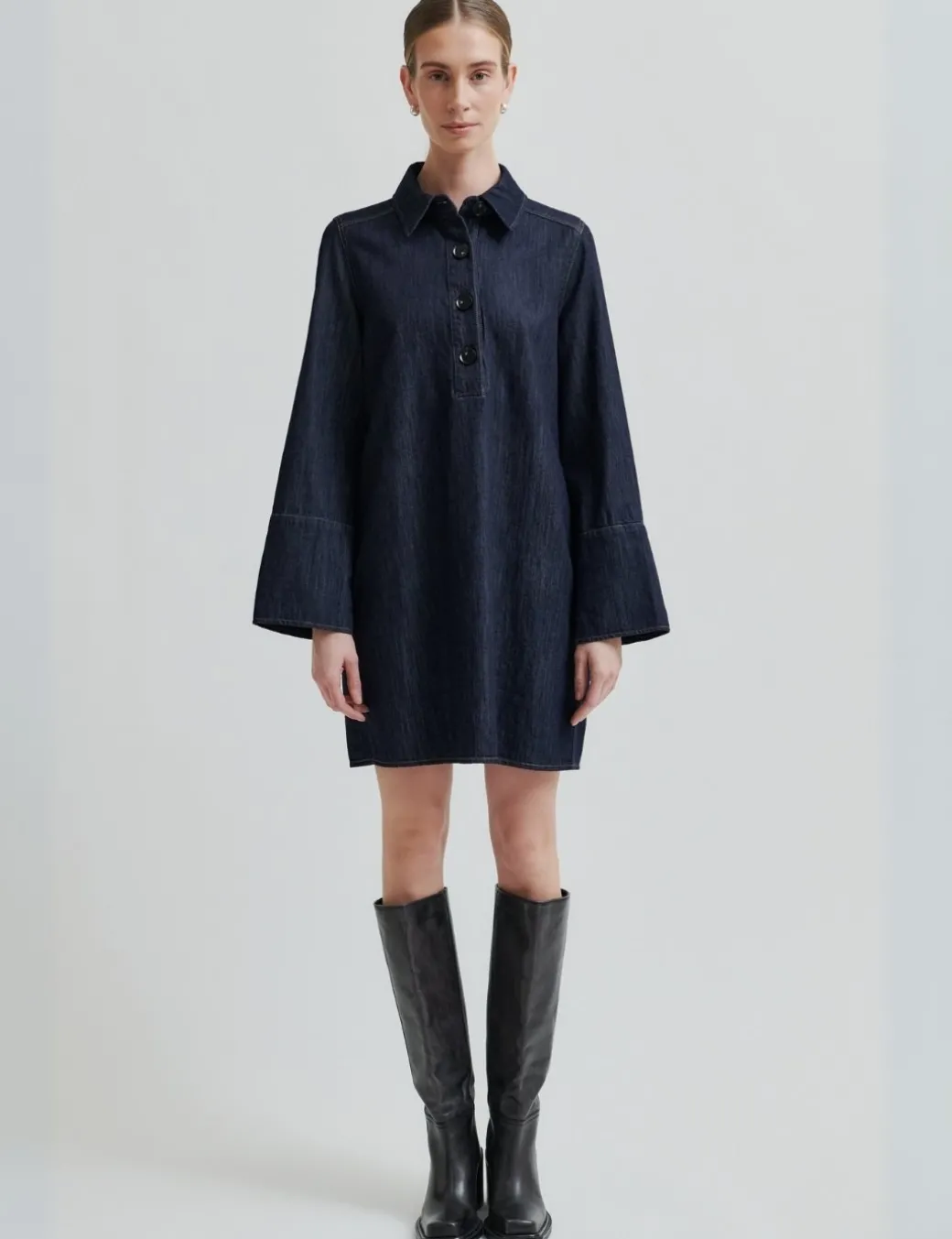 Second Female Dera Denim Tunic Kjole - Denim