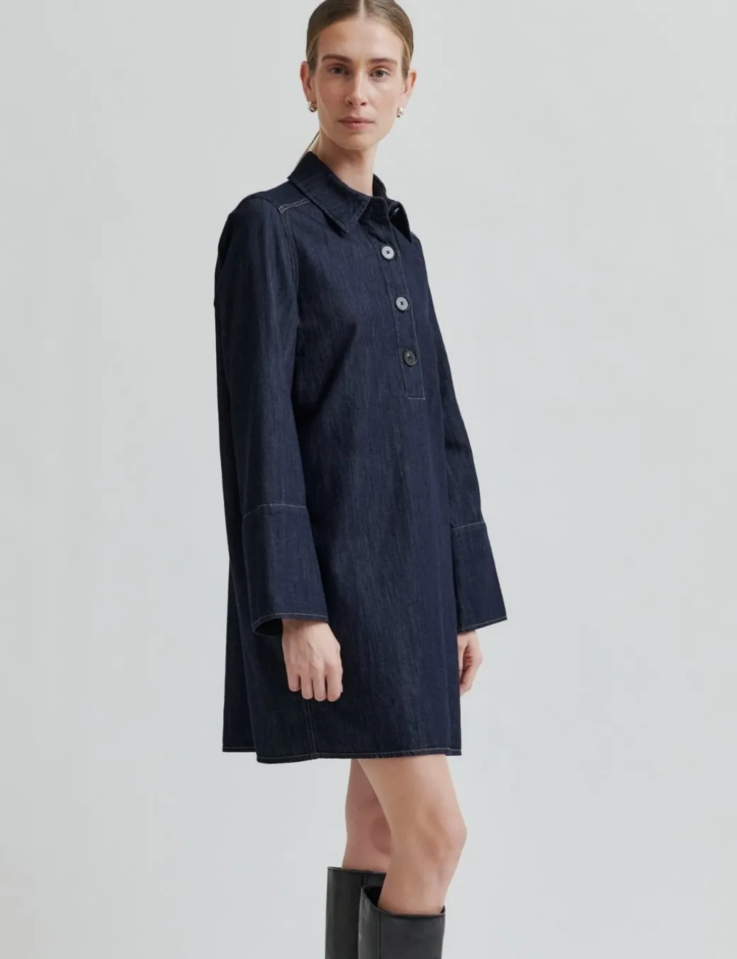 Second Female Dera Denim Tunic Kjole - Denim